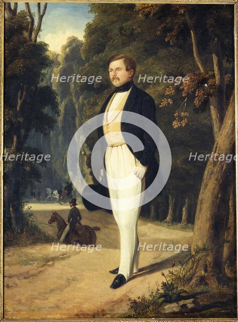 Portrait of Augustin Grisier (1791-1865), fencing master, c1840. Creator: Alfred Dedreux.