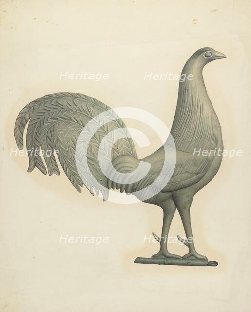 Rooster Weather Vane, c. 1945. Creator: Robert Pohle.