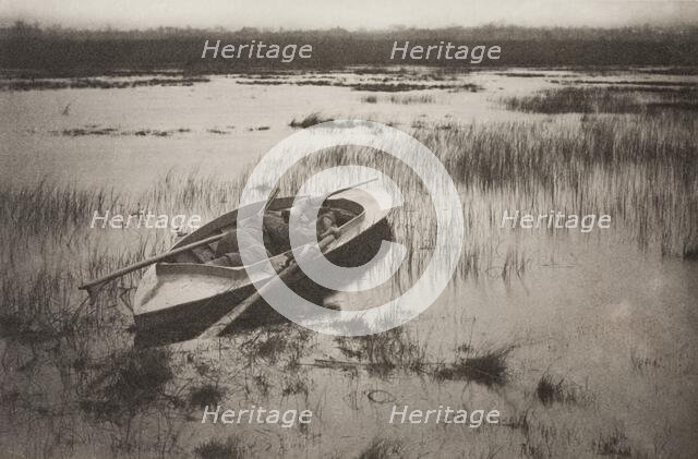 Gunner Working Up to Fowl, 1886. Creator: Peter Henry Emerson.