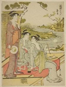 The Eighth Month (Nanryo), from the series a Calendar of Elegance (Furyu junikagetsu), c. 1788. Creator: Hosoda Eishi.