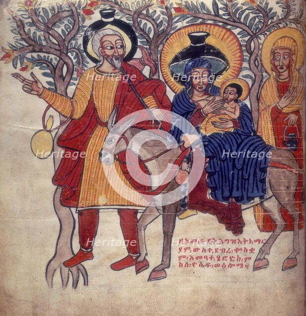 Joseph, Mary and Jesus leave Bethlehem, 1756. Creator: Unknown.