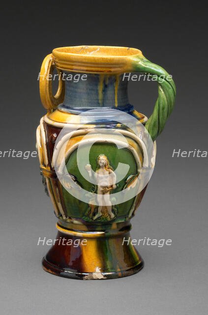 Jug with Adam and Eve, Nuremberg, c. 1550. Creator: Paul Preuning.