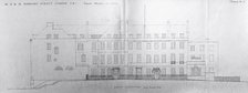 Illustration showing proposed alterations and additions to 10, 11, 12 Downing Street, 1958. Creator: Raymond Erith.