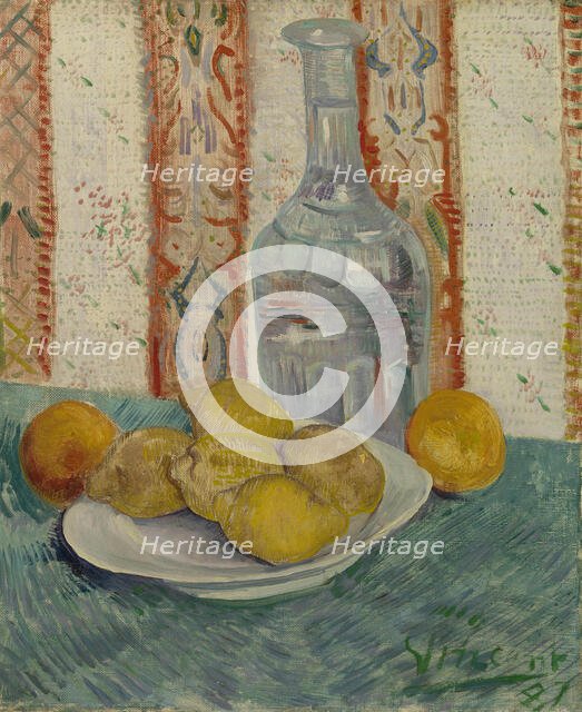 Carafe and Dish with Citrus Fruit, 1887. Creator: Gogh, Vincent, van (1853-1890).