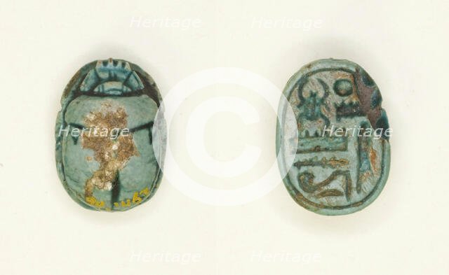 Scarab: Menkheperra (Thutmose III), Egypt, New Kingdom, Dynasty 18, Reign of Thutmose III... Creator: Unknown.