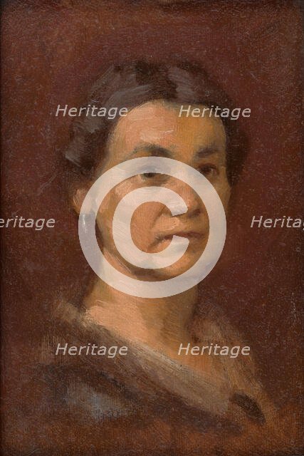 Portrait of Mrs. Srobárová, after 1900. Creator: Milan Thomka Mitrovsky.