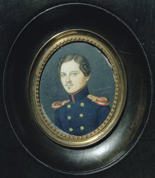 Unknown officer, 1839. Creator: Johan Deshington.