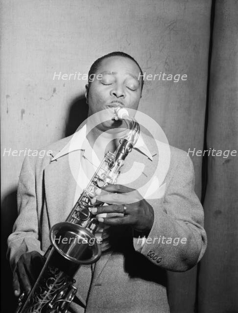 Portrait of Louis Jordan, Paramount Theater(?), New York, N.Y., ca. July 1946. Creator: William Paul Gottlieb.