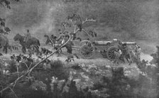 'Sur les champs de bataille Macedoniens de Gornitchevo et du Kaimaktchalan; Batterie de..., 1916. Creator: Unknown.