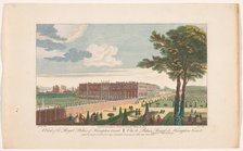View of Hampton Court Palace in London, 1751. Creator: Fabr. Parr.