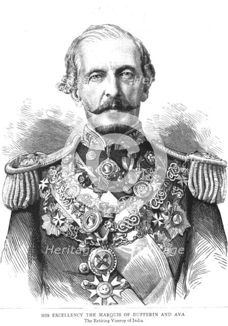''His Excellency The Marquis of Dufferin and Ava; The Retiring Viceroy of India', 1888. Creator: Unknown.