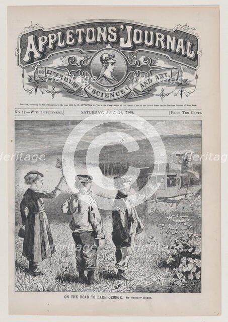 On the Road to Lake George (Appleton's Journal, Vol. I), July 24, 1869. Creator: Unknown.