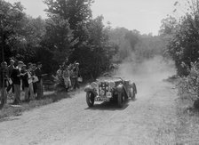 Singer Le Mans competing in the BOC Hill Climb, Chalfont St Peter, Buckinghamshire, 1932. Artist: Bill Brunell.
