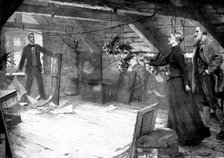 A Question of Conscience: "What do you mean by...prying in my attic? It's burglary...", 1898. Creator: Unknown.