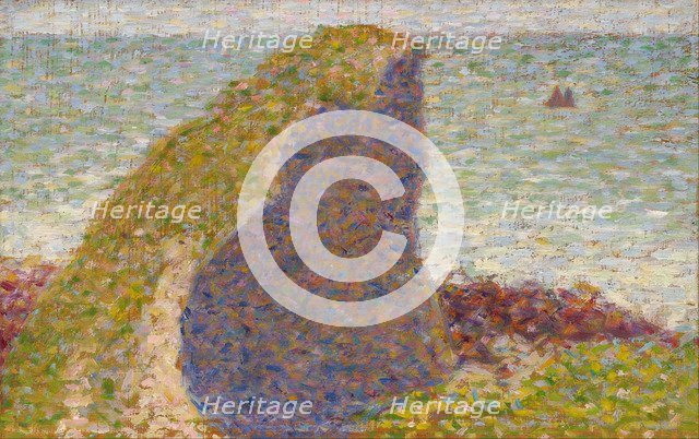 Le Bec du Hoc, Grandcamp (Study), 1885. Artist: Seurat, George Pierre (1859-1891)