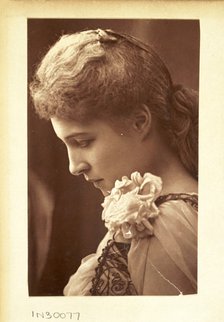 Lillie Langtry in 'Peril', c1885. Artist: Unknown