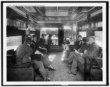 Observation car on a deluxe overland limited train, between 1910 and 1920. Creator: Unknown.