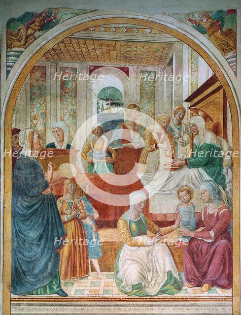 The Nativity of the Virgin, 1491. Creator: Gozzoli; Benozzo (ca 1420-1497).