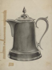 Pewter Coffee Urn, 1935/1942. Creator: Theodore Pfitzer.