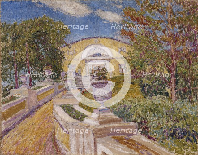 At the Naydenov Estate. Moscow, 1914. Artist: Perepletchikov, Vasili Vasilyevich (1863-1918)