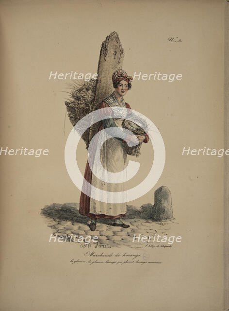 Herring Merchant. From the Series "Cris de Paris" (The Cries of Paris), 1815. Creator: Vernet, Carle (1758-1836).