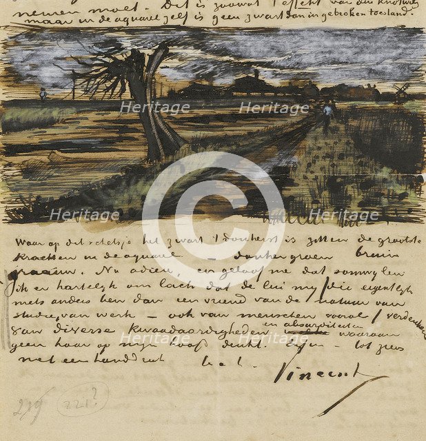 Pollard Willow. Letter to Theo van Gogh.