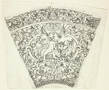 Plate 19, from twenty ornamental designs for goblets and beakers, 1604. Creator: Master AP.