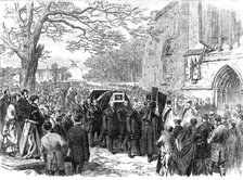 The Hunting Disaster in Yorkshire: the funeral of Sir Charles Slingsby at Knaresborough, 1869. Creator: A. H..