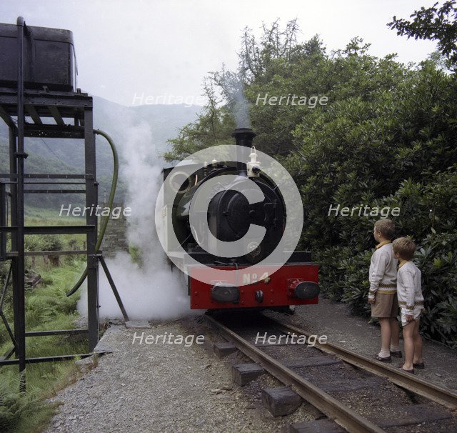 Number 4 engine at the Dolgoch falls stop on the The Talyllyn railway, Snowdonia, Wales, 1969. Artist: Michael Walters