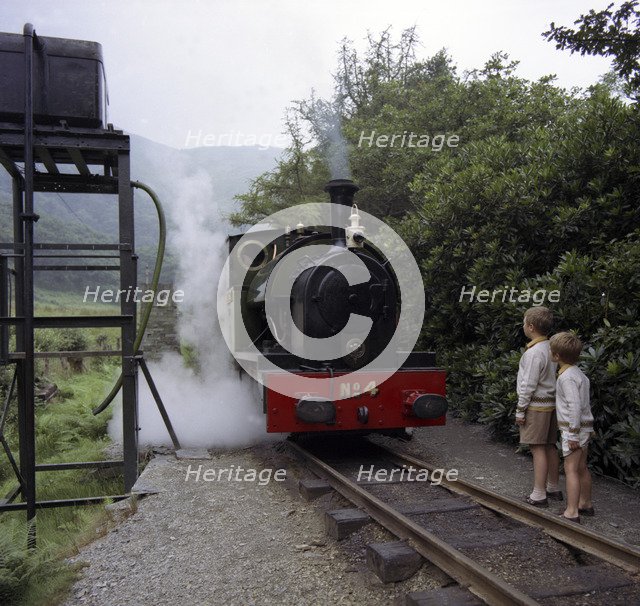 Number 4 engine at the Dolgoch falls stop on the The Talyllyn railway, Snowdonia, Wales, 1969. Artist: Michael Walters