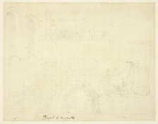 Study for Chapel of Newgate, from Microcosm of London, c. 1809. Creator: Augustus Charles Pugin.