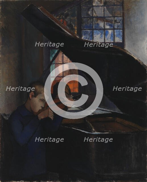 By the Grand Piano, 1925. Creator: Alvar Cawén.