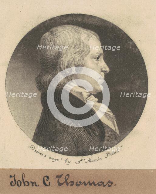 John Chew Thomas, 1800. Creator: Charles Balthazar Julien Févret de Saint-Mémin.