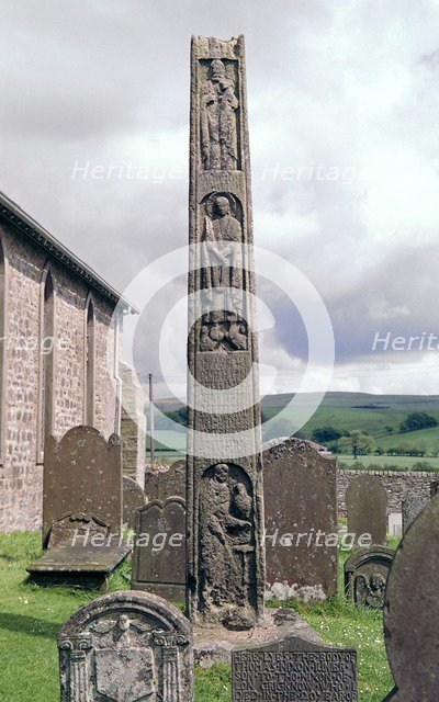 Bewcastle Anglo-Saxon Cross, 7th century. Artist: Unknown