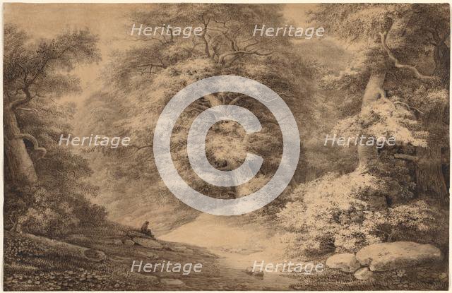 A Beech Wood with a Resting Traveler, 1803. Creator: Christoph Nathe (German, 1753-1806).