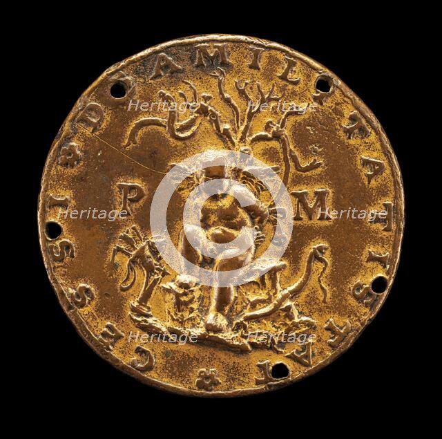 Captive Love Bound to a Tree [reverse], c. 1500. Creator: Unknown.