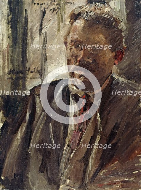 Portrait of Max Halbe (1865-1944), 1917. Creator: Corinth, Lovis (1858-1925).