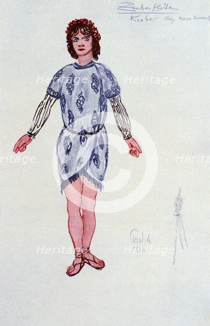 Costume design for one of the Three Youths or Genii, 1913. Artist: Unknown