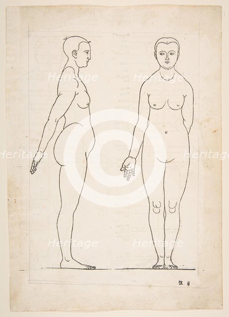 IIllustration from Dürers Vier Bucher von Menslicher Proportion, Nuremberg, 1528.n.d. Creator: Albrecht Durer.