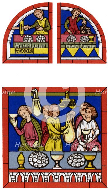 Monnoyeurs et Changeurs, 13th century (1849). Artist: Thurwanger Freres