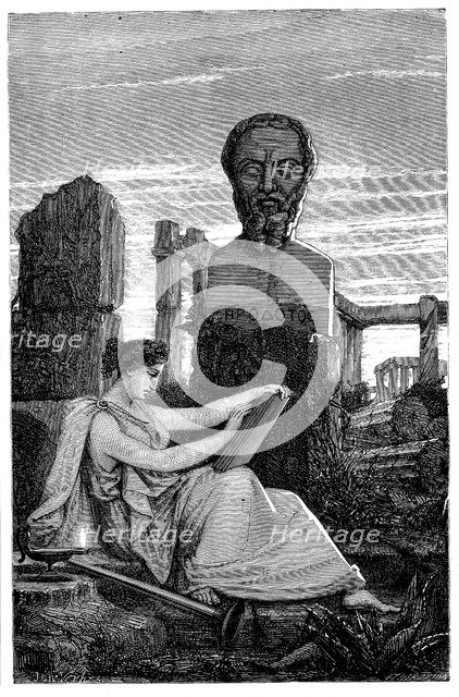 Herodotus, Ancient Greek historian, 1866. Artist: Unknown