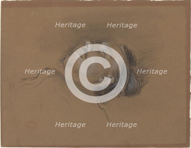 Head of the Fallen Jockey (study for "Scene from the Steeplechase: The Fallen Jockey"), c. 1866. Creator: Edgar Degas.