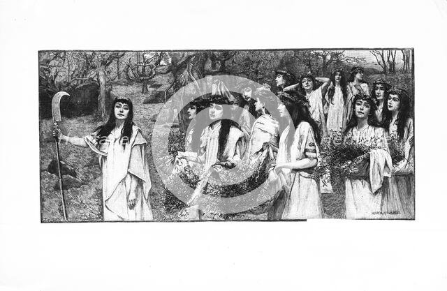 The Gathering of the Mistletoe. Creator: Rheam, Henry Meynell (1859-1920).