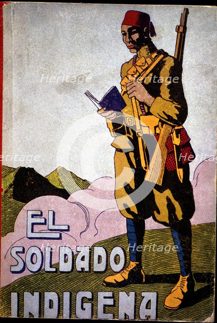 Campaigns of Morocco, cover of the Reading and Writing Notebook of Spanish and Arabic 'The Native…