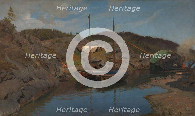 Pilot Boats, 1875. Creator: Hans Gude.