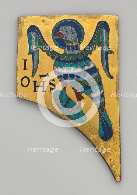 Plaque with the Symbol of the Evangelist John, French, ca. 1100. Creator: Unknown.