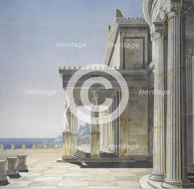 The Orianda Palace in the Crimea. Perspective View of the Sea Terrace, 1847.