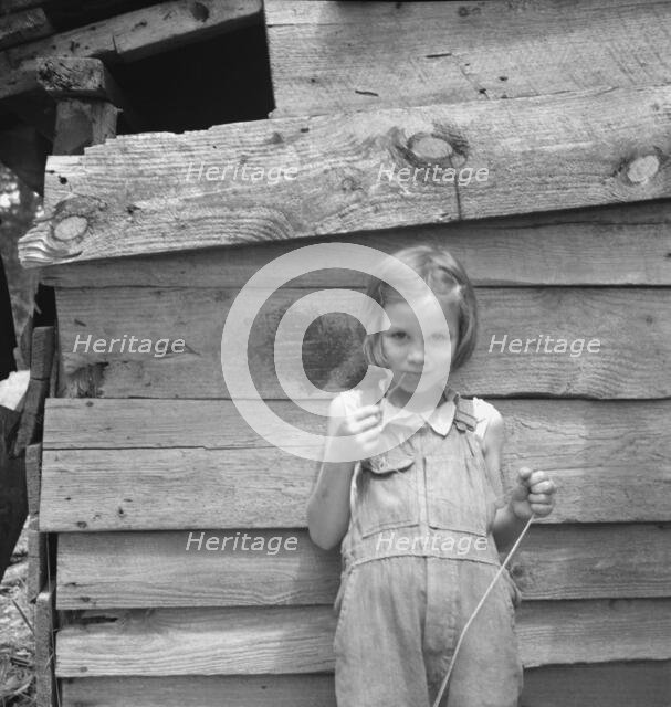 Possibly: Eight year old daughter who helps...tobacco..., Granville County, North Carolina, 1939. Creator: Dorothea Lange.