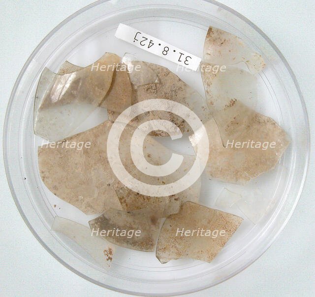 Glass Fragments, Coptic, 4th century. Creator: Unknown.