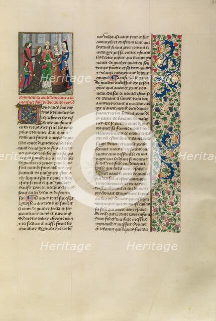 The Marriage of Duke Reinald of Gelders and the Daughter of Berthold of Mechelen, c1310s, c1480. Creator: Master of the Copenhagen Caesar.